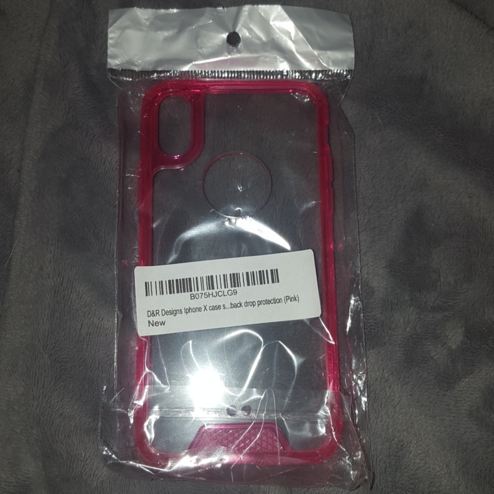 New IPhone 10X Case Slim Pink & Clear